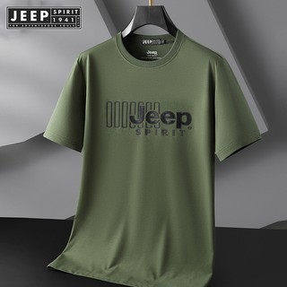 JEEP SPIRIT 1941 ESTD 新款圓領短袖男士時尚潮情侶百搭T恤