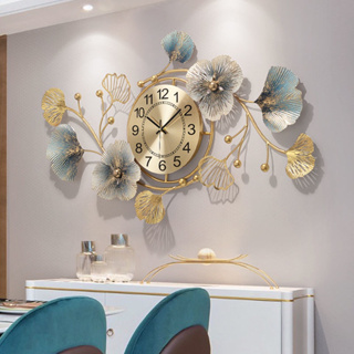 創意時尚掛鐘 客廳家居餐廳靜音裝飾時鐘 輕奢大氣藝術鐘錶