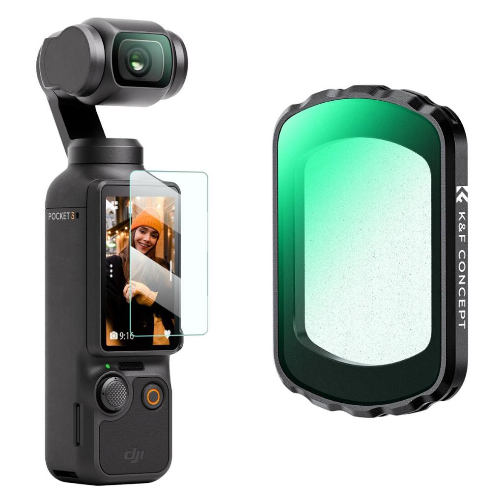 K&amp;f Concept 磁性黑色擴散霧電影效果 1/8 濾鏡適用於 DJI Osmo Pocket 3