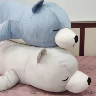 歡喜家~現貨 韓國全新 夏季涼感 北極熊毛絨玩具 超大號100cm 冰絲公仔玩偶 冷感睡覺抱枕 生日禮物