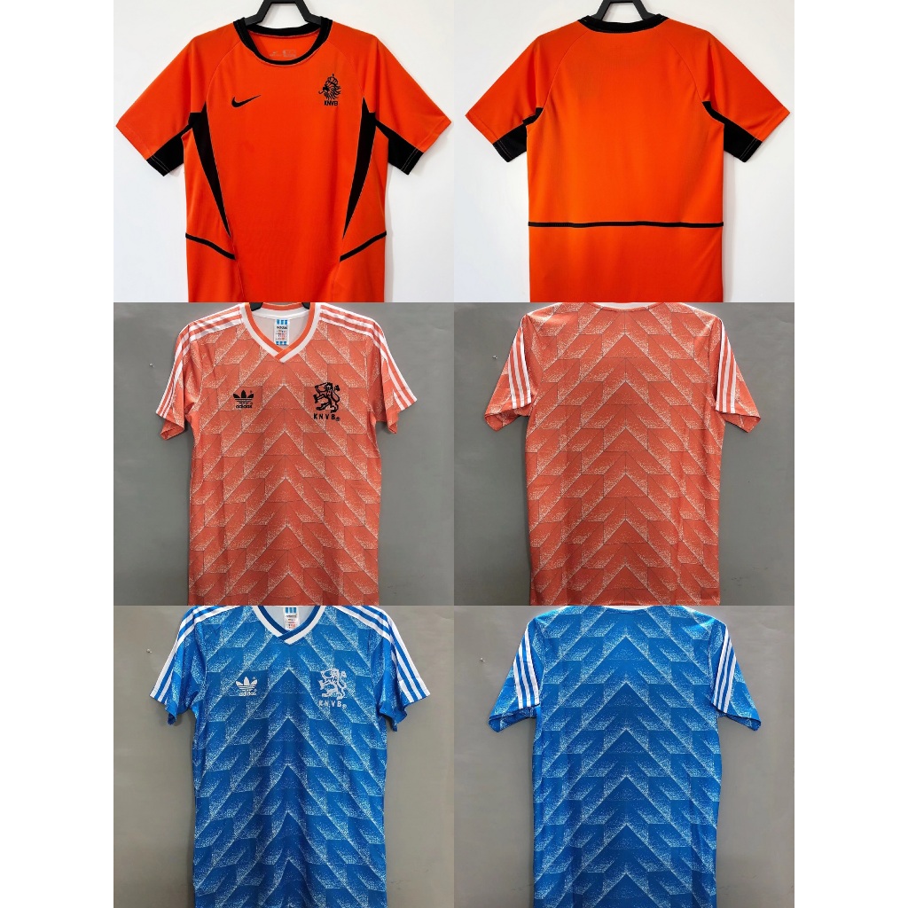 復古的!! 1988、2002賽季荷蘭國家隊足球隊足球球衣復古球迷版