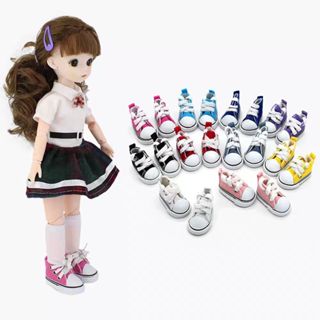 娃娃鞋(5cm)帆布鞋適用於1/6 BJD 30cm BJD和15cm EXO棉娃娃,運動鞋運動鞋