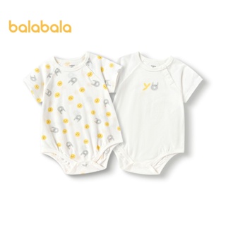 Balabala 兩件套嬰兒衣服新生兒尿布睡衣輕便夏裝三角衣服