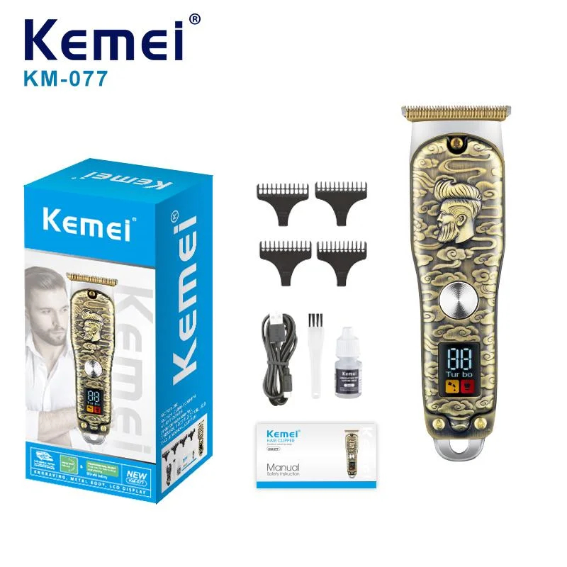 Kemei 專業無繩理髮器電動理髮器男士禮品鬍鬚修剪器可充電理髮機