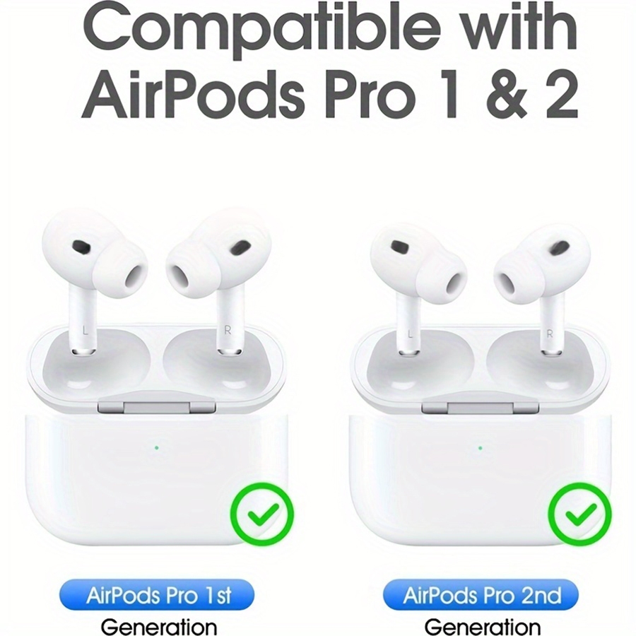 4 對矽膠耳塞和耳機清潔刷適用於 Airpods Pro 1 2 降噪墊耳塞耳帽配有清潔筆 - 完美貼合,帶有減壓孔