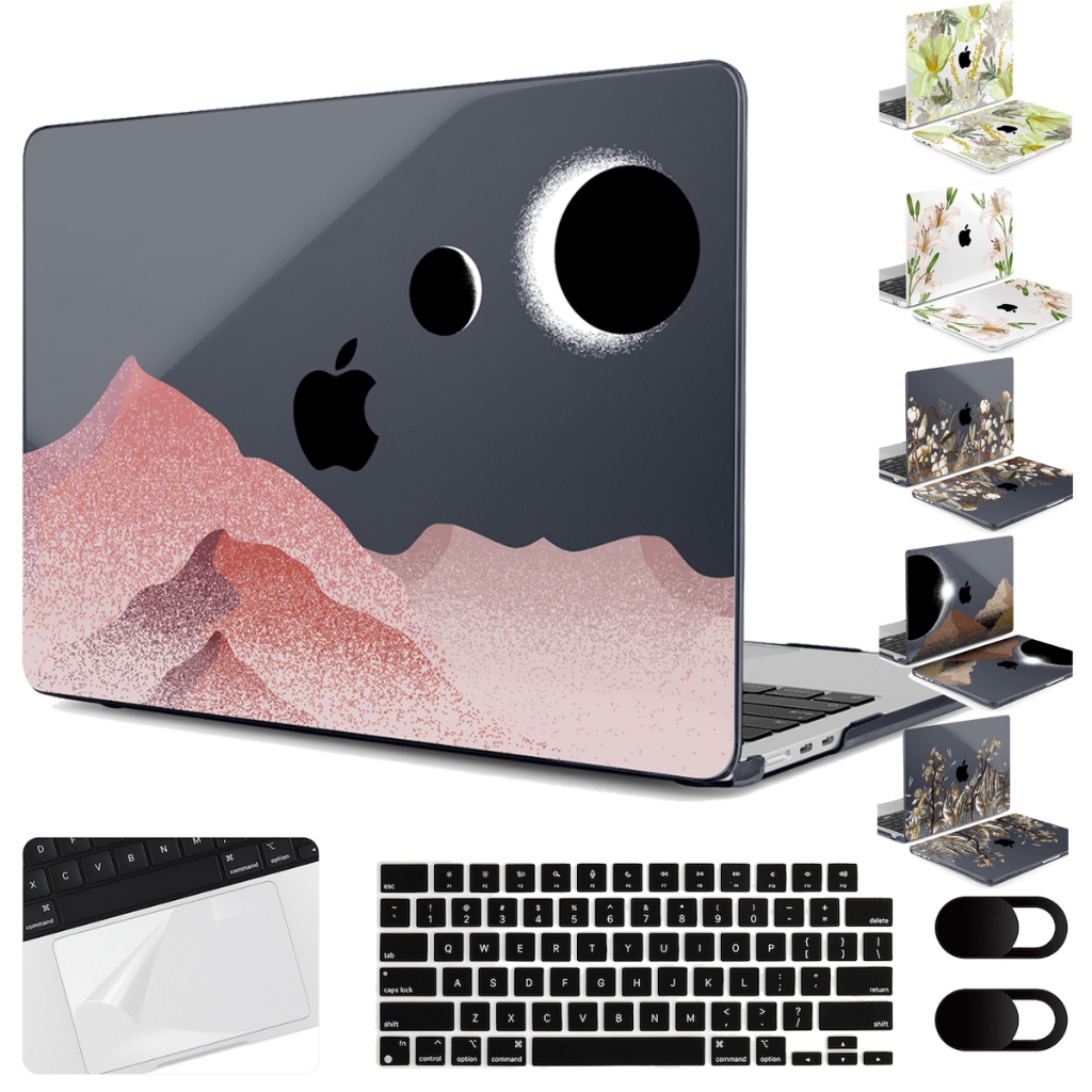 MacBook 2024水晶保護殼 MacBook Air Pro 11 12 13 14 15 16英寸光面彩繪殼