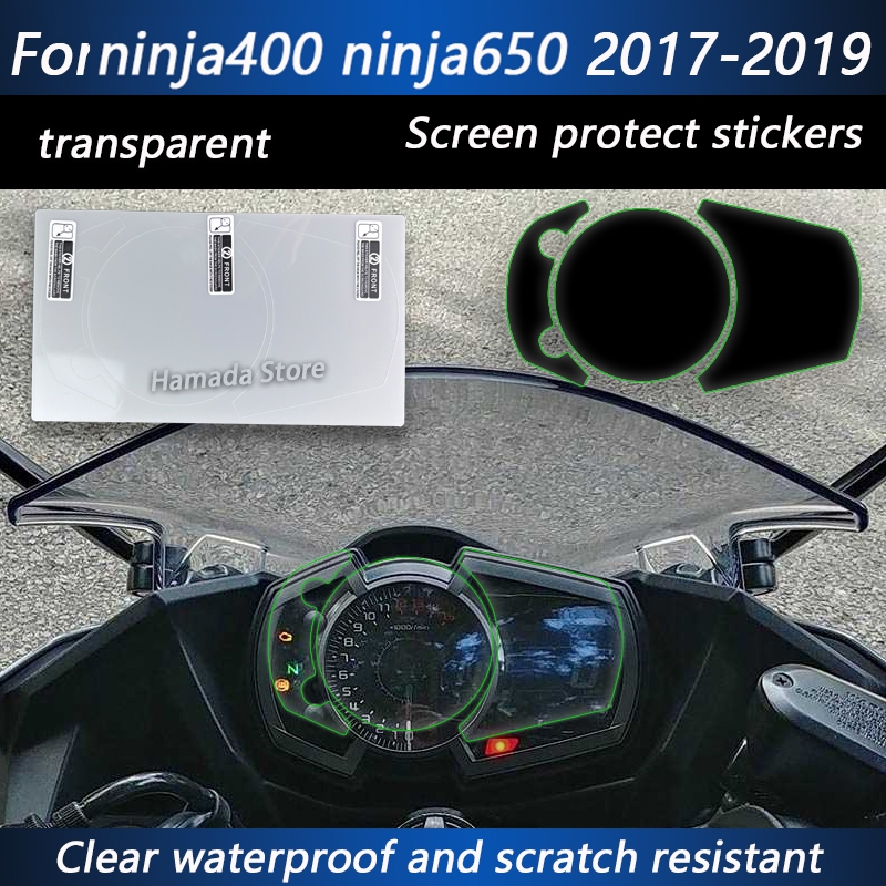 KAWASAKI 適用於川崎 ninja400 ninja650 2017-2019 透明 TPU 透明摩托車車速表屏幕