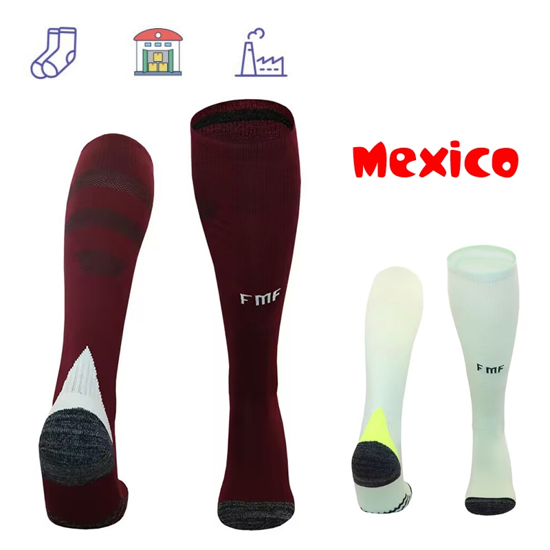 24-25墨西哥季歐洲俱樂部足球襪成人兒童專業長筒足球襪毛巾底透氣棉襪