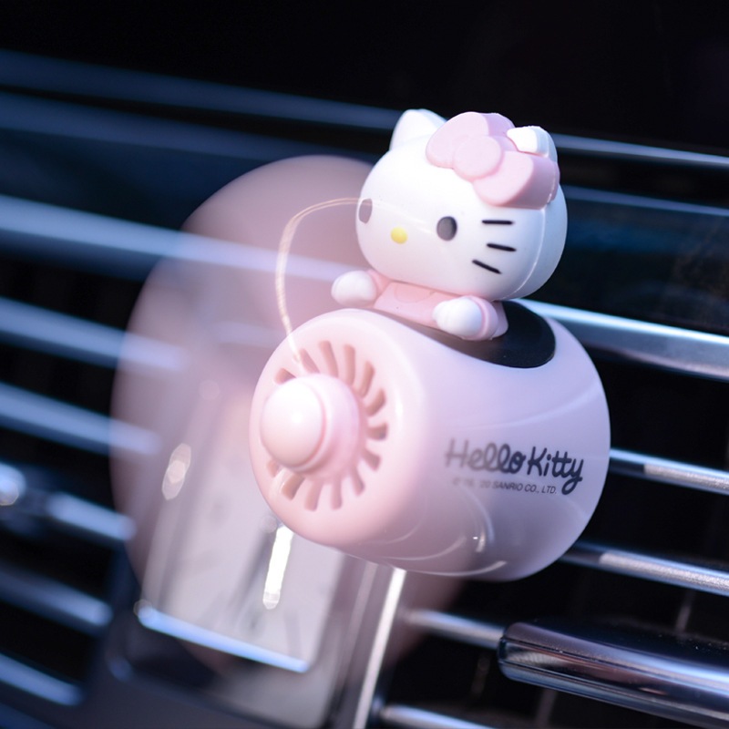 HELLO KITTY凱蒂貓車用香薰 卡通女生出風口香薰汽車裝飾用品