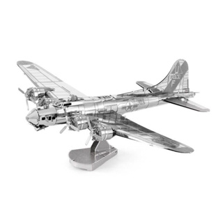 B17轟炸機模型擺件3D金屬拼圖立體金屬拼圖模型玩具自行拼裝模型擺件減壓打發時間益智玩具模型組裝玩具