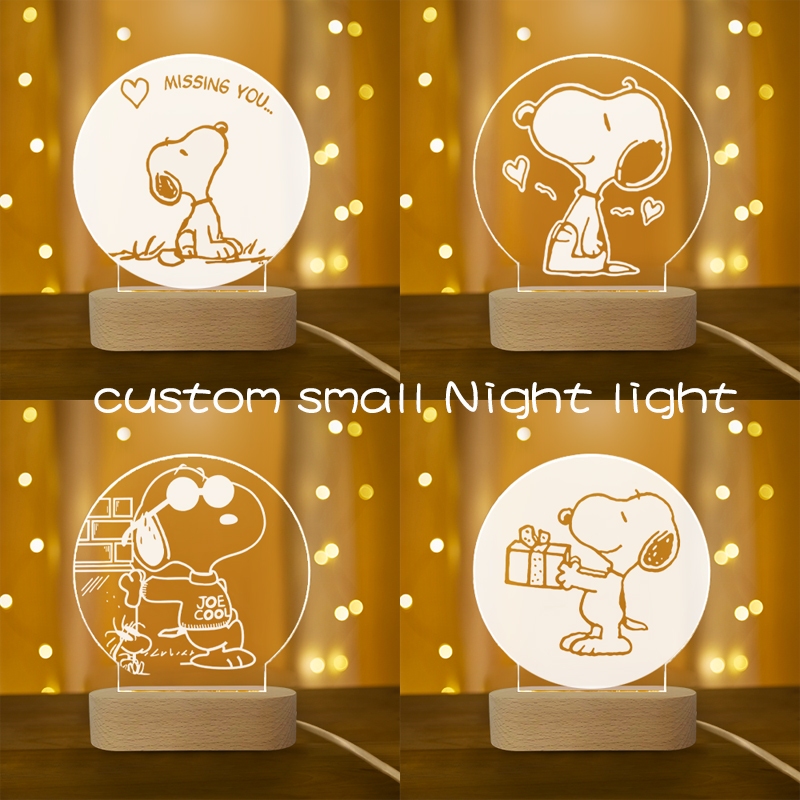 現貨史努比周邊史奴比創意Snoopy情人節生日禮物女生禮物客製化小夜燈