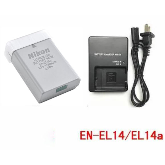 尼康 MH-24 MH24 充電器適用於 EL14 EL14a 電池適用於 P7000 P7100 D5300 D520