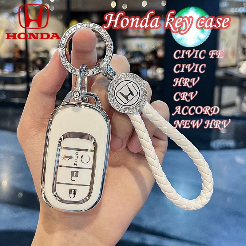 HONDA 本田 4buttons 汽車鑰匙包適用於本田 CIVIC FE/CIVIC/HRV/CRV /ACCORD/