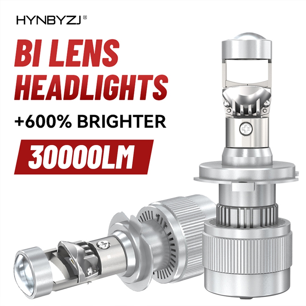 Hynbyzj H4 H7 Bi LED 投影儀鏡頭 30000LM 160W LED 頭燈 4300K 6500K 燈