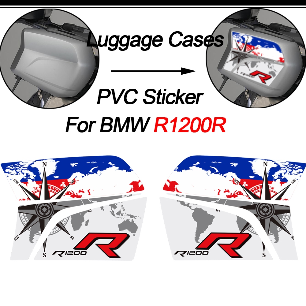 適用於 BMW R1200R R 1200 R R1200 行李箱工具箱行李箱行李箱的 PVC 貼紙貼花