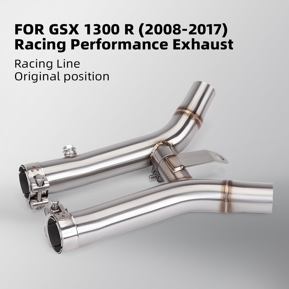 適用於GSX1300R不鏽鋼中段 改裝排氣管原裝直上 2008-2017