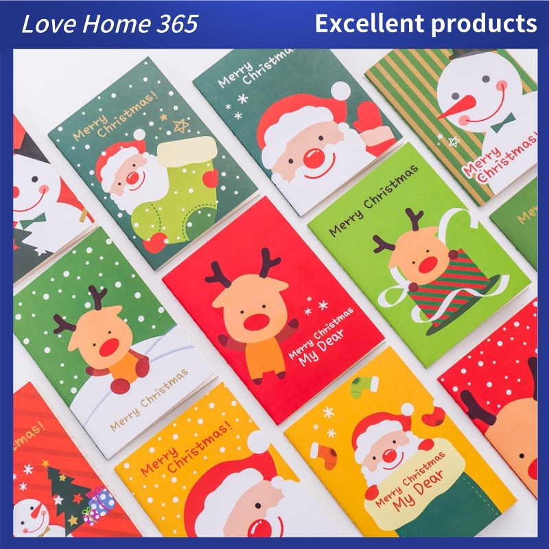卡通聖誕筆記本 聖誕記事本 聖誕口袋本子 可愛韓國風格小本子禮物64K筆記本[XK013]