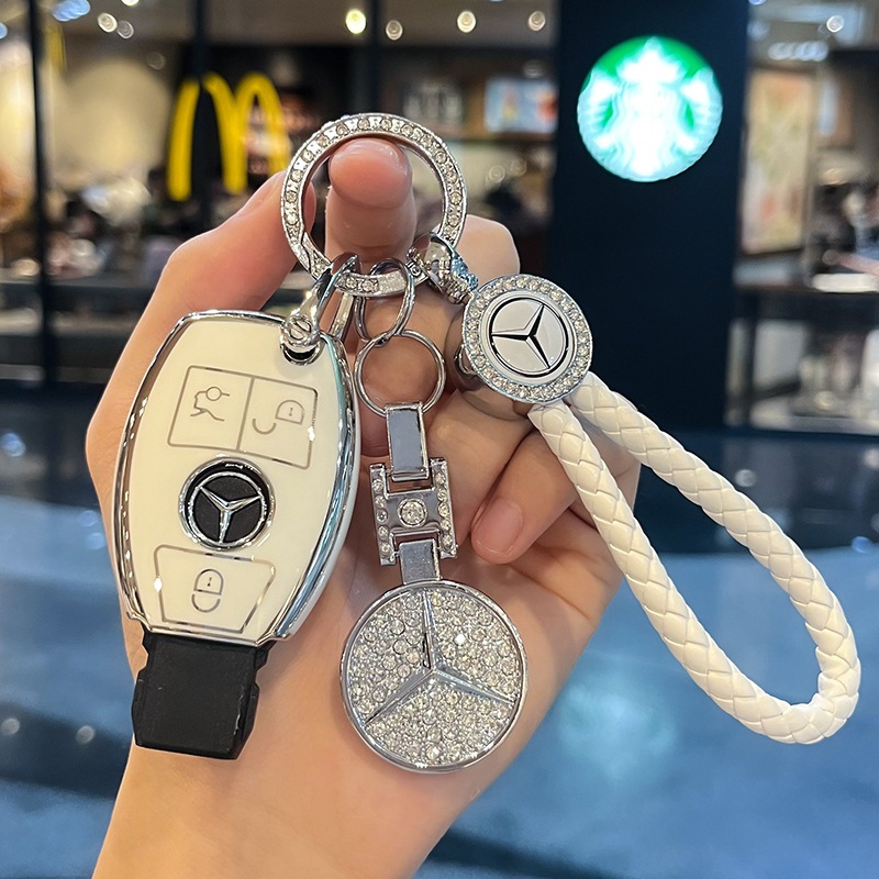 Benz奔馳a C E S GLA GLB GLC GLE GLS G AMG時尚鑰匙包鑰匙包鑰匙包奔馳鑰匙套奔馳汽車鑰
