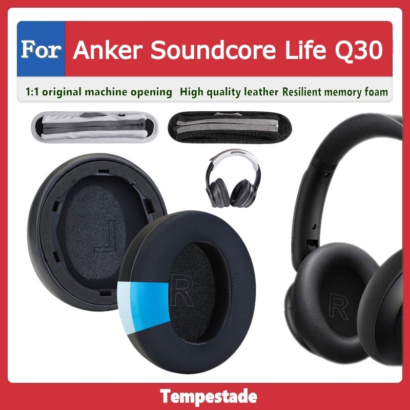 適用於 for Anker Soundcore Life Q30 耳罩 耳機套 耳機罩 耳墊 頭戴式耳機保護套 耳機罩