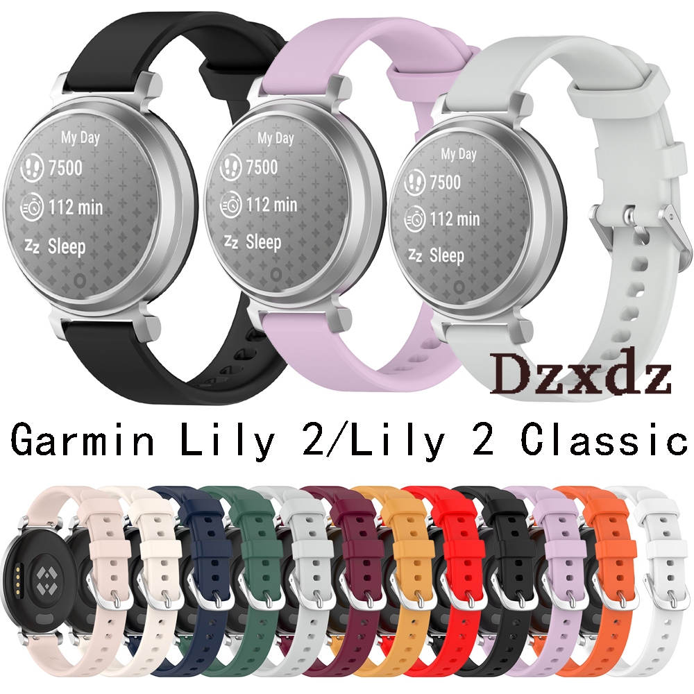 Garmin Lily 2 智能手錶錶帶 硅胶 表链 腕带 佳明 Lily2 硅胶表带 高质量 环保 亲肤 休闲 手环