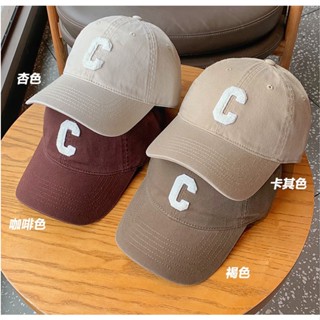 韓國刺繡大C字母棒球帽子男女學生潮流鴨舌帽