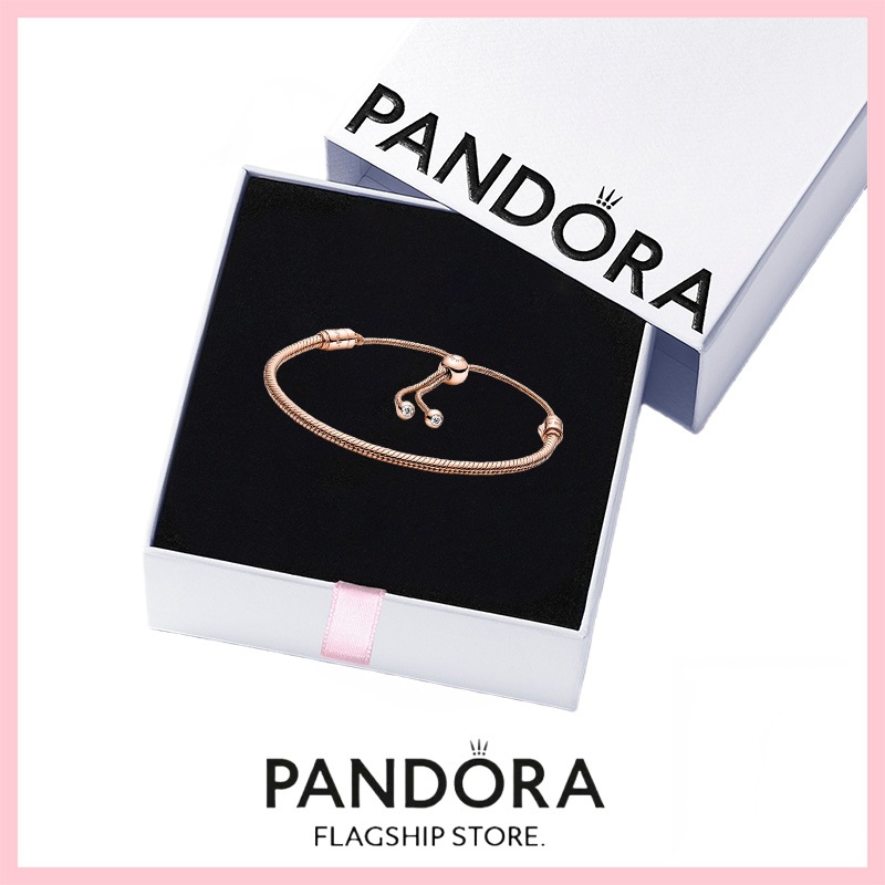 [免稅] Pandora 珠寶 100% 正品 S925 純銀手鍊帶盒承諾 599652C01-2 Pandora Mo