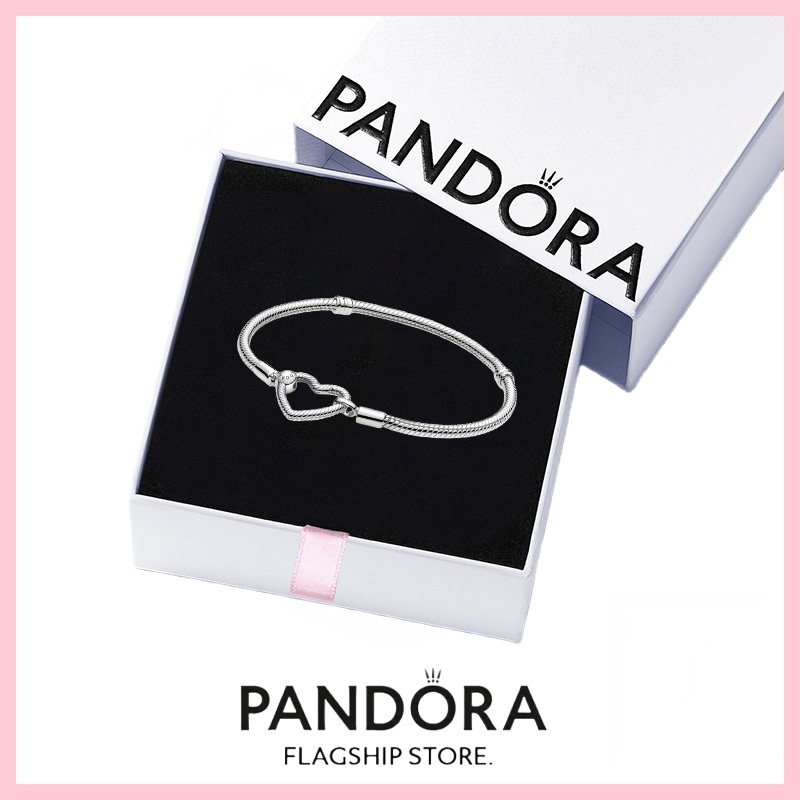 [免稅] Pandora 珠寶 100% 正品 S925 純銀手鍊帶盒承諾 599539C00 Pandora Mome