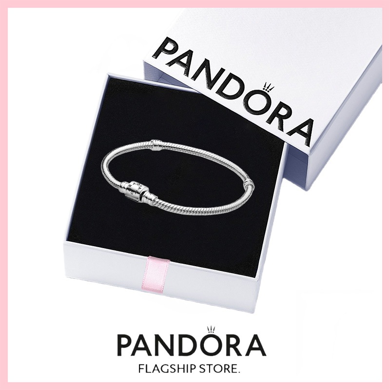 [免稅] Pandora 珠寶 100% 正品 S925 純銀手鍊帶盒承諾 598816C00 Pandora Mome