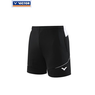 Victor 2024新款羽毛球短褲網眼透氣男女比賽訓練熱身跑步運動短褲