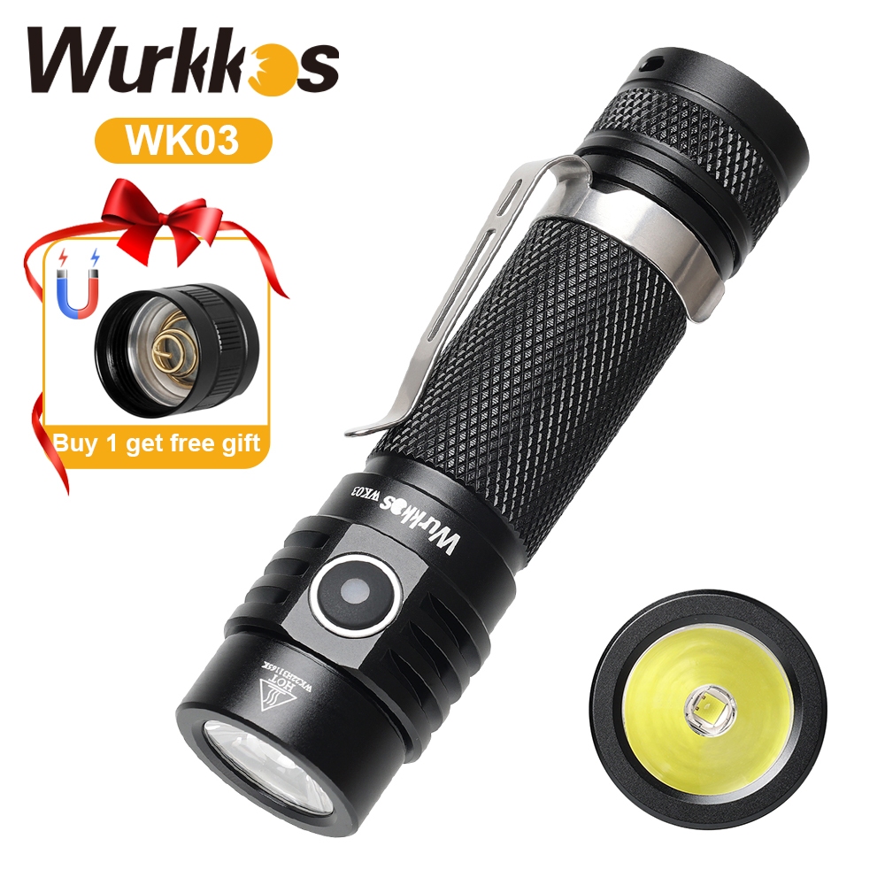 Wurkkos WK03 LED 1800LM SST40 18650 5000-6000k 超亮手電筒