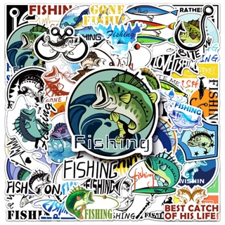 50 件有趣的釣魚運動貼紙 DIY 手機筆記本電腦汽車貼紙家用貼紙