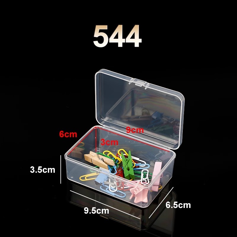 盒樣品盒透明迷你桌面帶蓋零件收納盒首飾塑膠盒便攜小盒子