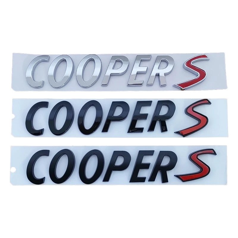 3d ABS 字母適用於汽車後備箱 Mini Cooper S 標誌標誌徽章貼紙 R56 R50 R52 R60 F56