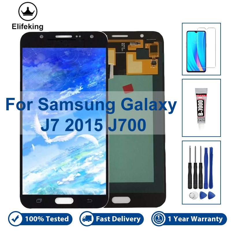 SAMSUNG 適用於三星 Galaxy J7 2015 J700 SM-J700F J700M J700H LCD 顯