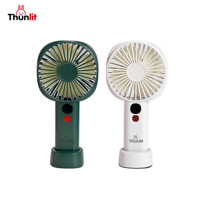 Thunlit 可充電手持風扇 USB 3000mAh 帶功率顯示便攜式 五檔風扇