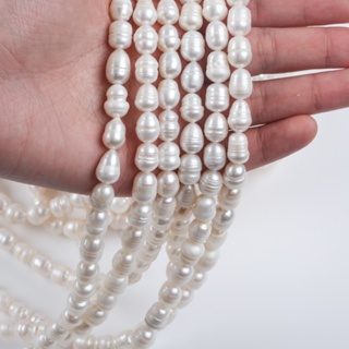 現貨9-10mm白米珍珠正品天然淡水珍珠diy項鍊手鍊