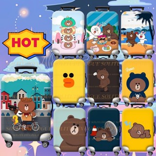 (現貨) Line Friends 時尚旅行箱加厚行李套保護套高彈旅行箱氨綸保護套