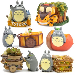 龍貓豆豆龍迷你小花盆擺件（多款式選）Totoro 吉卜力周邊宮崎駿動漫龍貓裝飾微景觀園藝飾物DIY造景公仔