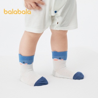 Balabala 嬰兒襪夏季網眼襪薄款透氣嬰幼兒短襪防寒無骨五雙。
