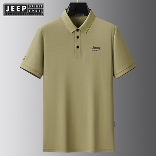 JEEP SPIRIT 1941 ESTD 新款男士休閒短袖男士時尚翻領 T 恤