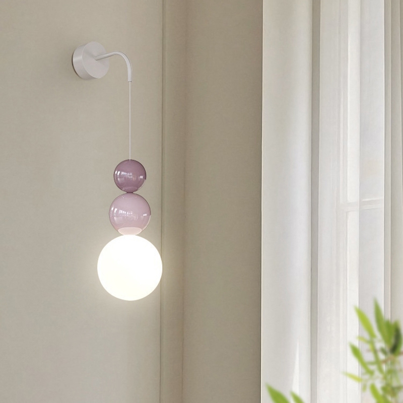北歐壁燈現代奶油風格 LED 壁燈室內照明家居裝飾客廳臥室床頭燈具