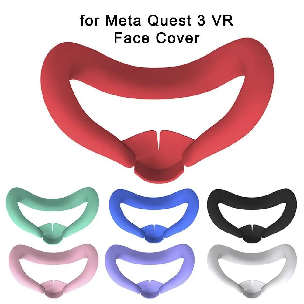 適用Meta quest3矽膠眼罩防汗防塵 帶鼻梁遮光罩 quest3保護套VR配件