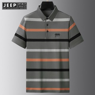 JEEP SPIRIT 1941 ESTD 新款 Polo 領襯衫和時尚短袖商務休閒男裝
