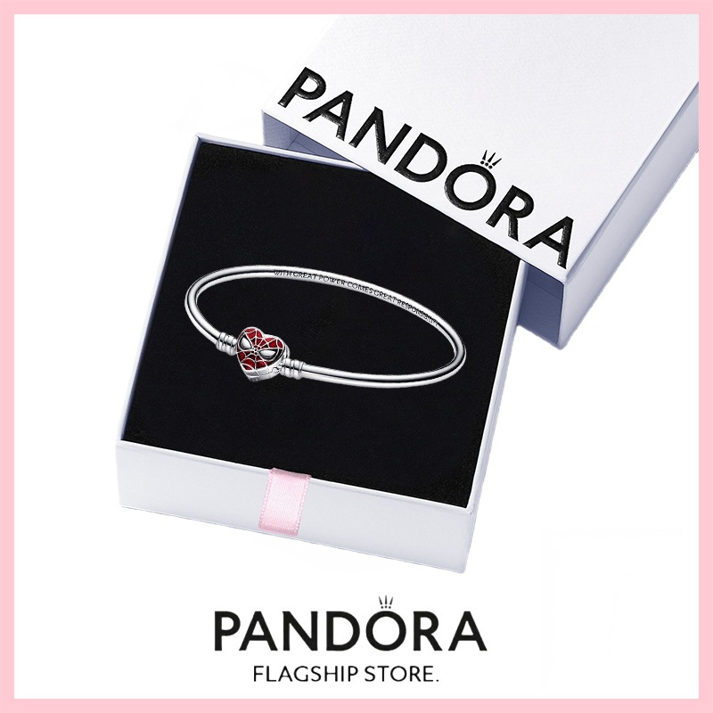 MARVEL [免稅] Pandora 珠寶 100% 正品 S925 純銀手鍊帶盒承諾 592324C01 Pando