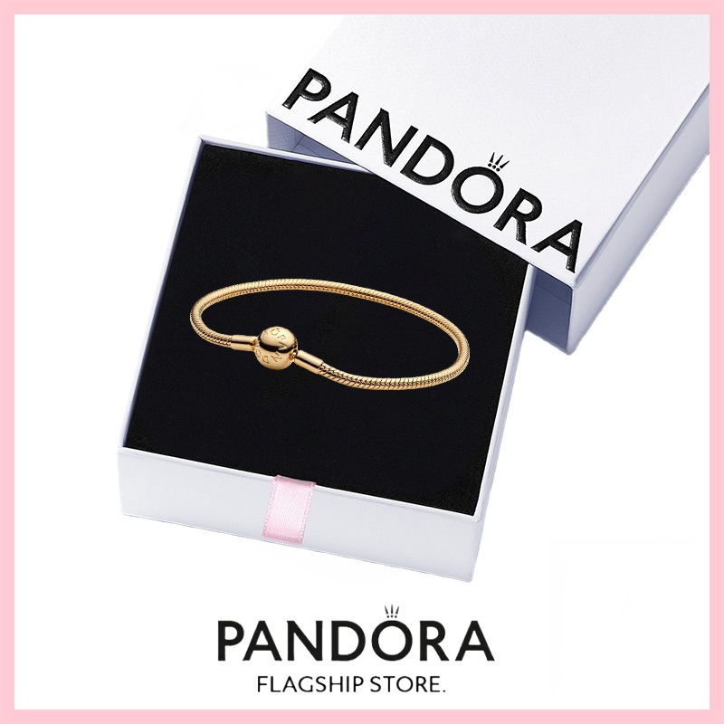 [免稅] Pandora 珠寶 100% 正品 S925 純銀手鍊帶盒承諾 568748C00 Pandora Mome