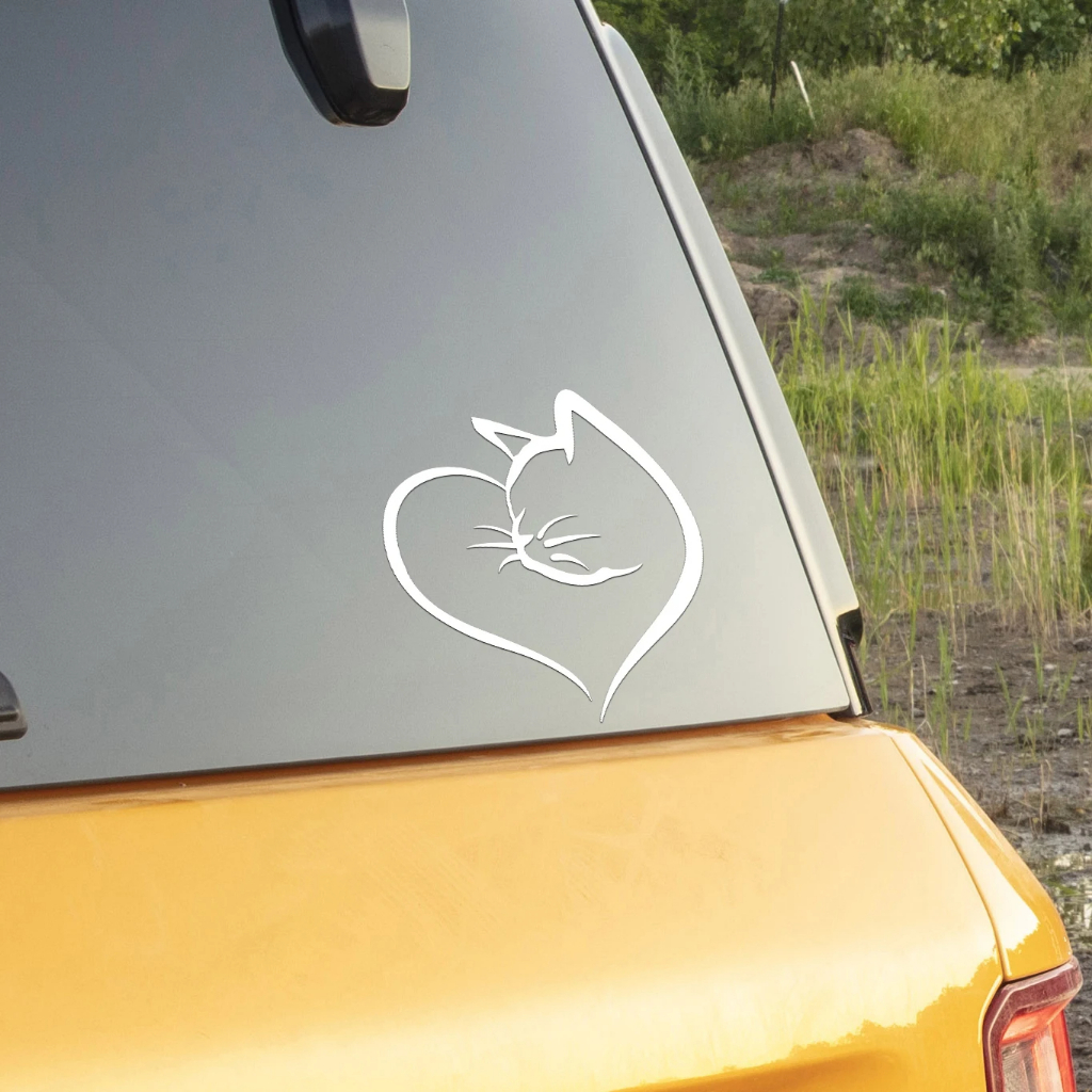 【現貨速發】可愛的貓貓貼紙 汽車愛心貼紙 汽車貼紙 機車貼紙 電動車貼紙 擋風玻璃貼紙 個性化貼紙