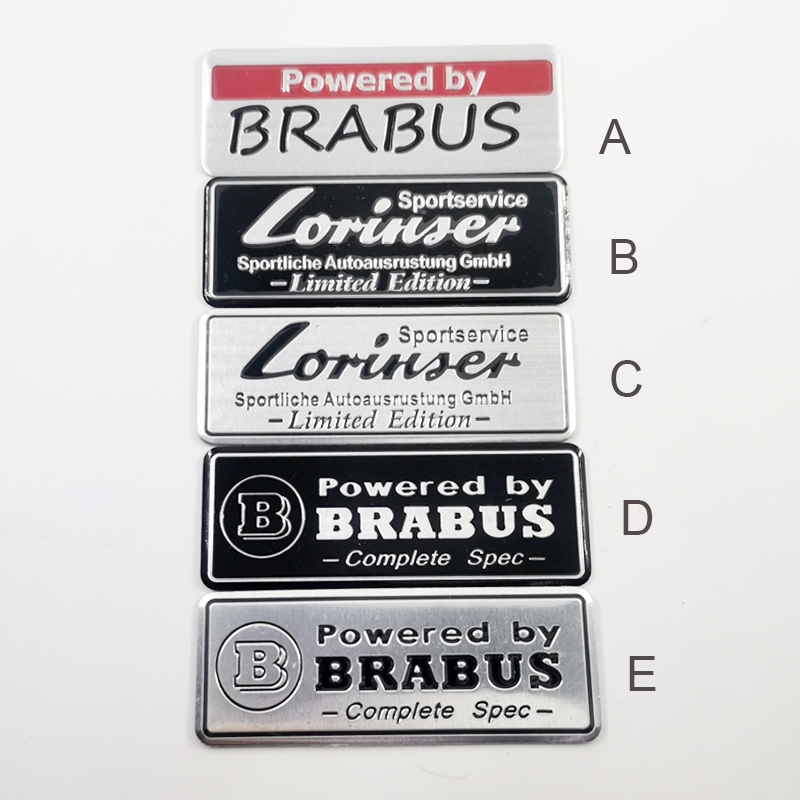 1 x 鋁 BRABUS 限量版 LORUISER 標誌汽車貼紙標誌貼花徽章梅賽德斯