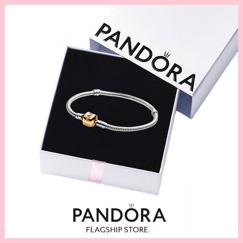 [免稅] Pandora 珠寶 100% 正品 S925 純銀手鍊帶盒承諾 590702Hg_brace FINAL S
