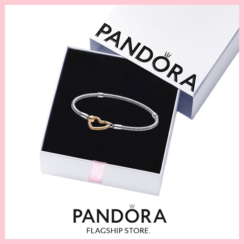 [免稅] Pandora 珠寶 100% 正品 S925 純銀手鍊帶盒承諾 569539C00 Pandora Mome