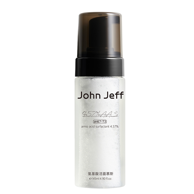 John Jeff 氨基酸潔面慕斯洗面奶潔面乳 深層溫和清潔不傷屏障 145ml